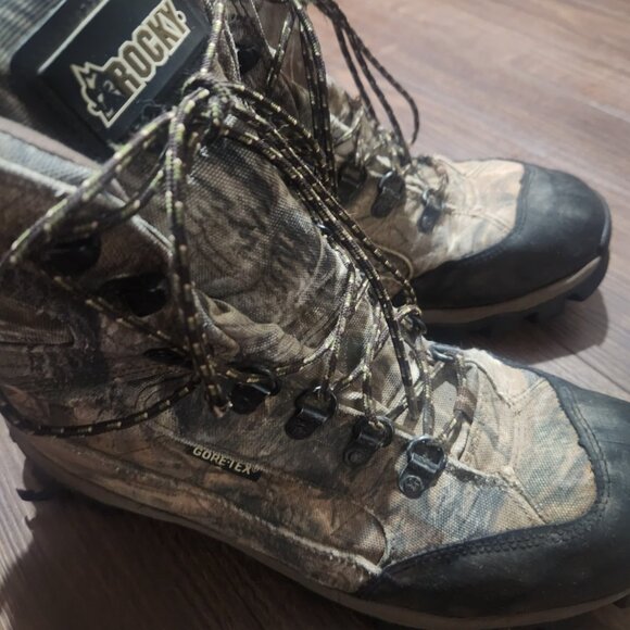 Rocky Lynx GTX Camo Hunting Boots Men’s 13 Gore-Tex Waterproof Insulated
